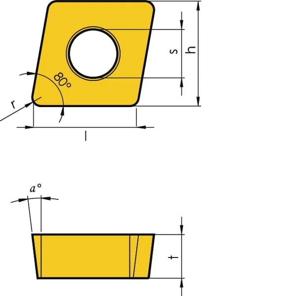 Huvema - CCMT09T308MMIT1601 - Turning Insert CCMT 09T308 10x