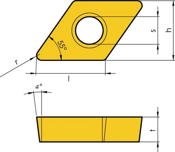 Huvema - DCGT070202ALK1010 - Turning Insert DCGT 070202 10x