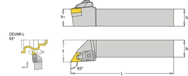 Huvema - DDJNR2020K15 - Rotating Holder, Right 93° DDJNR