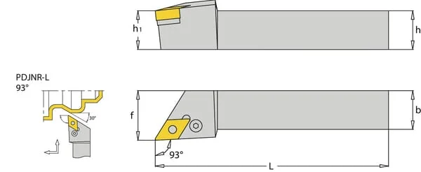 Huvema - PDJNR2020K15 - Rotating Holder, Right 93° PDJNR