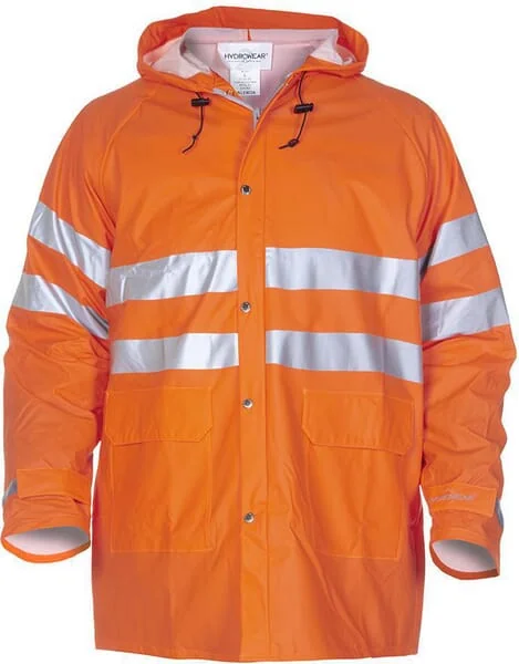 Hydrowear - 015757FOS - Raincoat HI-VIS, Orange, Size S, UK:34/EU:48, Hydrosoft, Valencia