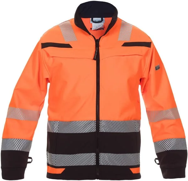 Hydrowear - 04025985OB3XL - Softshell Jacket, Orange-Schwarz, Groesse 3XL, Trendy Hi-Vis Line, Telford