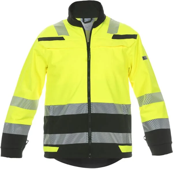 Hydrowear - 04025985YB4XL - Softshell Jacket, Gelb-Schwarz, Groesse 4XL, Trendy Hi-Vis Line, Telford
