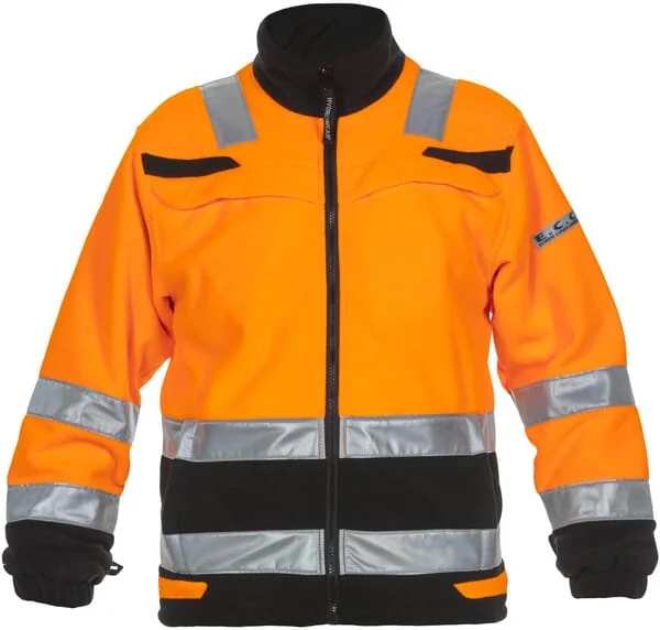 Hydrowear - 04026027FL - Fleece Jacket, Orange-Schwarz, Groesse L, Trendy Hi-Vis Line, Torgau