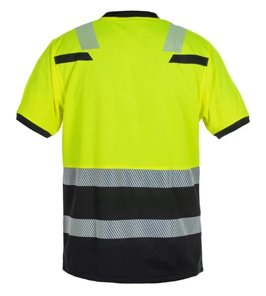 Hydrowear - 040465YB2XL - T-Shirt Hi-Vis 2XL Yellow/Black Tulsa