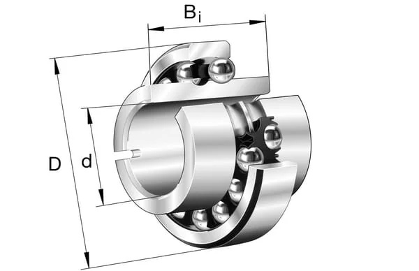 INA FAG - 11208TVH - Double Row Inner Bearing AS40