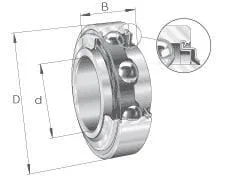 INA FAG - 207KRR - Tension Bearing + Cylindrical Running Surface
