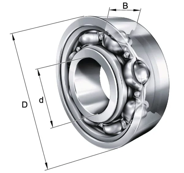 INA FAG - 6201C3 - Deep Groove Ball Bearing 12x32x10mm INA FAG