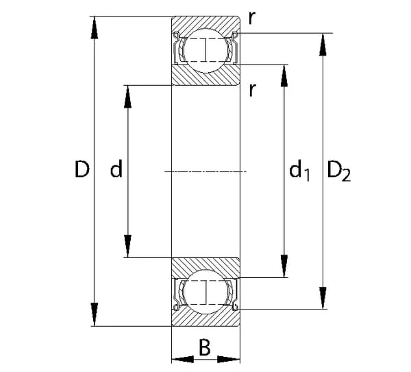 INA FAG - 6202HZZ - Cuscinetto a sfera a profondità di 15 mm