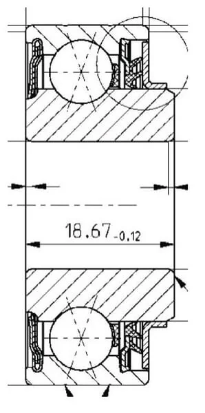 INA FAG - F556129KLQ - Angular Contact Ball Bearing 16.03x45.23x18.67mm INA FAG