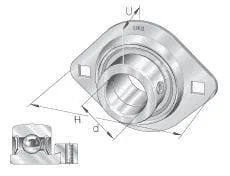 INA FAG - FLAN40MST - Plate Steel Bearing Half MST