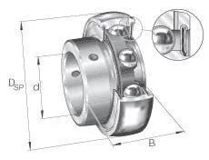 INA FAG - GAY12NPPB - Bearing Insert 12x40x12mm INA FAG