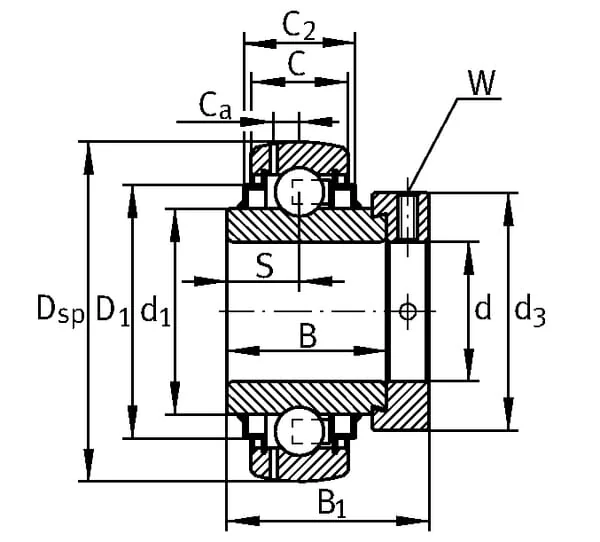 INA FAG - GE25XLKRRB2C - Bearing Insert 25x52x15mm INA FAG