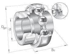 INA FAG - GE35KLLB - Bearing Insert 35x72x19mm INA FAG