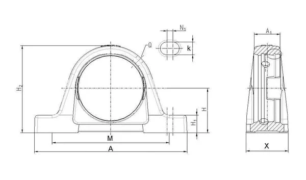 INA FAG - GGASE08 - Housing For P/RASE(Y)40