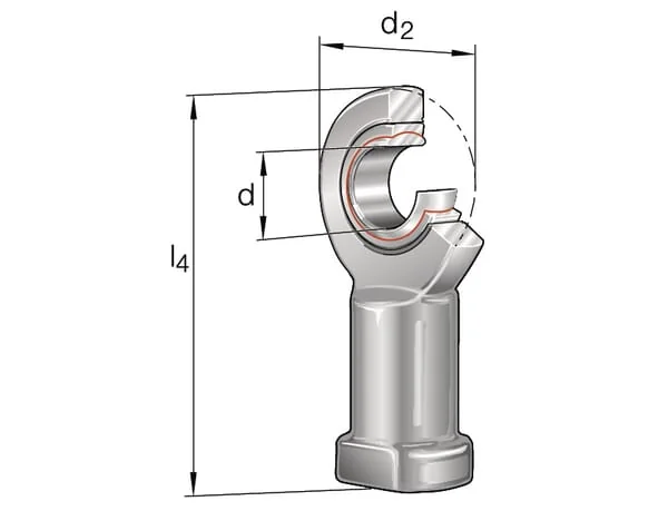 INA FAG - GIL10UKINA - Rod Head, Left-Hand Thread