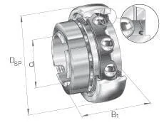 INA FAG - GSH502RSRB - Bearing Insert 50x90x22mm INA FAG