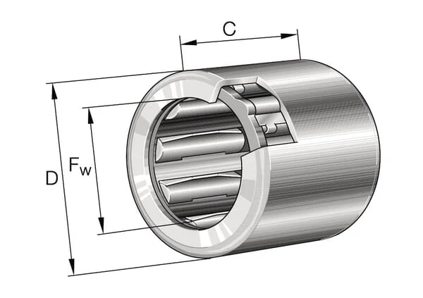 INA FAG - HF1216 - Needle Clutch Bearing 12x18x16mm INA FAG