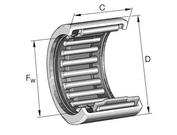 INA FAG - HK1012RSFPMB - Cupped Needle Roller Bearing