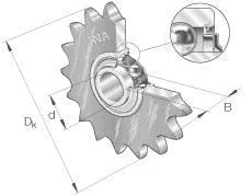 INA FAG - KSR16L012101308 - Idler Sprocket