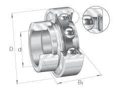 INA FAG - RAE17NPP - Bearing Insert 17x40x12mm INA FAG
