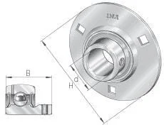INA FAG - RAY20 - Bearing Complete