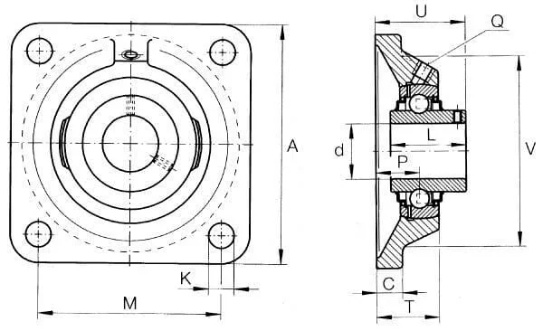 INA FAG - RCJY35 - Square Bearing Housing RCJY