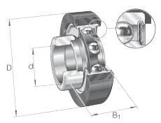 INA FAG - RCRA2046FA106 - Bearing Insert 20x46x18.3mm INA FAG
