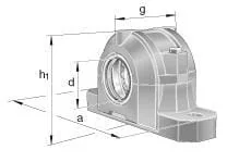 INA FAG - SES508607L - Plummer Block Split Housing