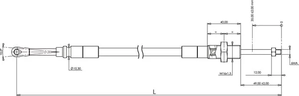 Indemar - IMCS2500 - Cable For Single Lever 2500mm