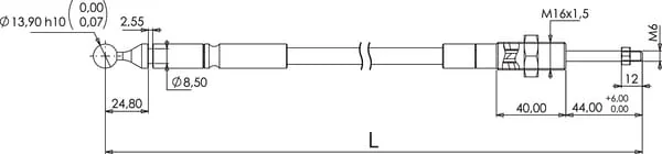 Indemar - IMCWB1000 - Cable With Ball End 1000mm