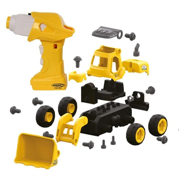 Jamara - JA405225 - Wheel Loader First RC Kit 27-Part With Cordless Screwdriver