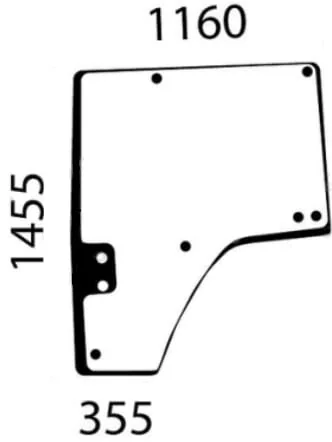 John Deere - R564765 - Door Glass