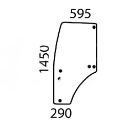 John Deere - SU27314 - Left Side Cab Glass Door