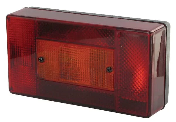 Jokon - 102002001 - Rear Light LH Rectangular, 12V, Red/Orange, Bolt On, 188x55x100MM