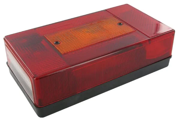 Jokon - 102002041 - Rear Light RH Rectangular, 12V, Red/Orange, Bolt On, 188x55x100MM