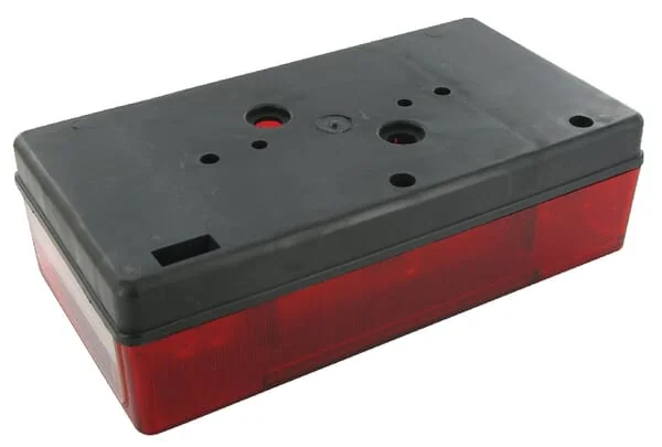 Jokon - 102002041 - Rear Light RH Rectangular, 12V, Red/Orange, Bolt On, 188x55x100MM