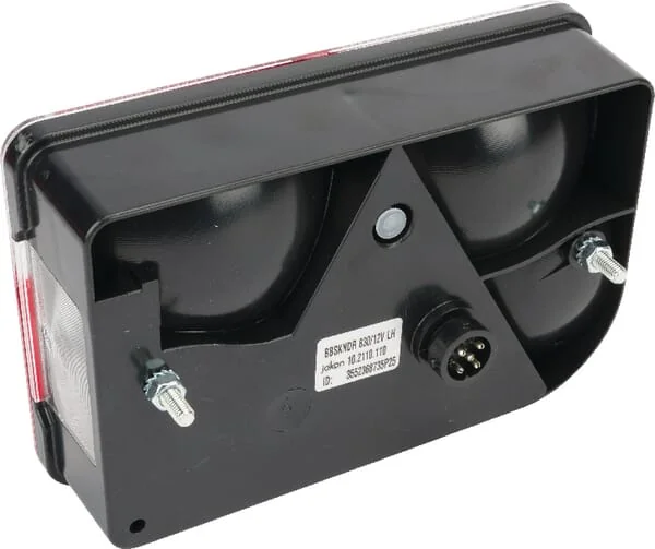 Jokon - 102110110 - Rear Light LH Rectangular, 12V, Red/Transparent/Amber, Bolt On, 200x130MM