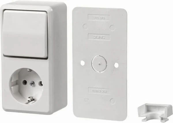 Jung - B676AWW - Socket with Switch