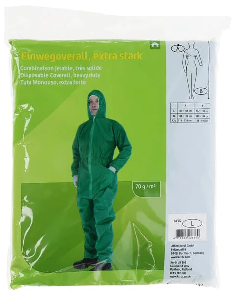Kerbl - 34382KER - Disposable Overalls L, Green, 70gr