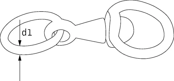 Kerbl - WE70V - Swivel Link With Ring 7 Mm