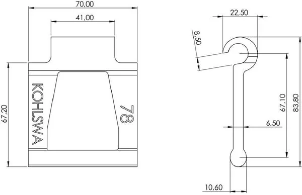 Kohlswa - KB78 - Chain Link Kohlswa 78 P=67.1/14.9 Links Per M