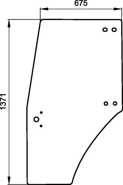 Kramp - 00097700050N - Left Door Glass SLH
