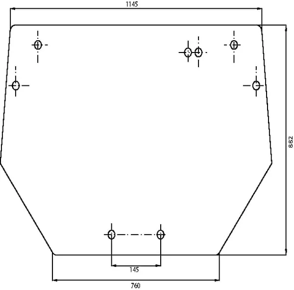 Kramp - 001062650N - Kramp Upper Rear Window
