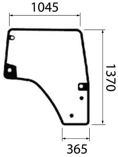 Kramp - 00155532040KR - Kramp Door Glass Right