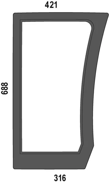 Kramp - 00205768010N - Lower Front Window