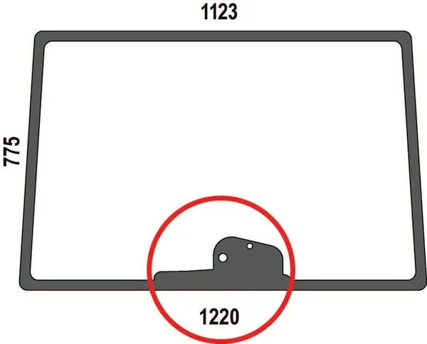 Kramp - 002060250N - Upper Front Window