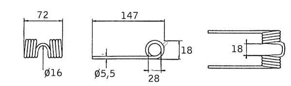 Kramp - 009383380N - Pick-Up Spring Tines