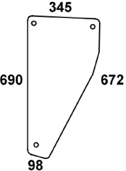 Kramp - 04337768N - Cab Glass