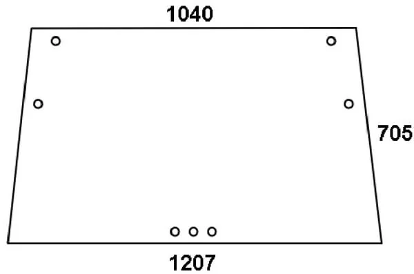 Kramp - 04340308N - Cab Glass